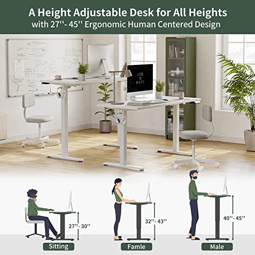 Home Office Desk with Splice Board, Electric Standing Desk