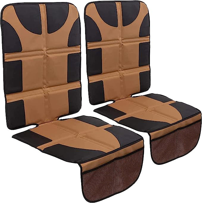 Seat Protectors have two built-in front-facing mesh pockets where you can store toys, treats, Gear Car Seat Protector Value Twin Pack, Thick Padding, 2 Mesh Storage Pockets, Waterproof