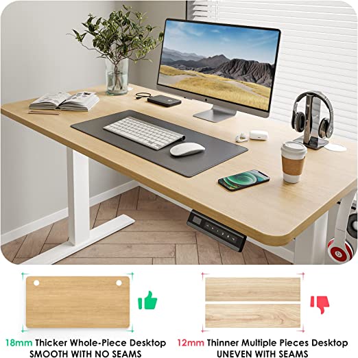 Desk Workstation with Memory Preset Controller,48 * 24 Inches Height Adjustable Desk