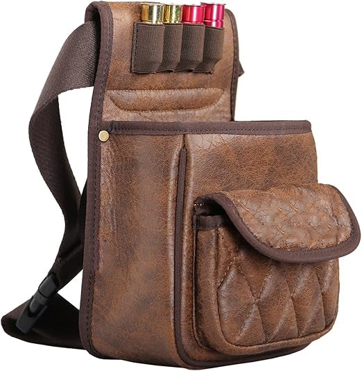 Hook,Loop,Buckle,  PU Leather Shotgun,  Bag Shooter's Bag for Range