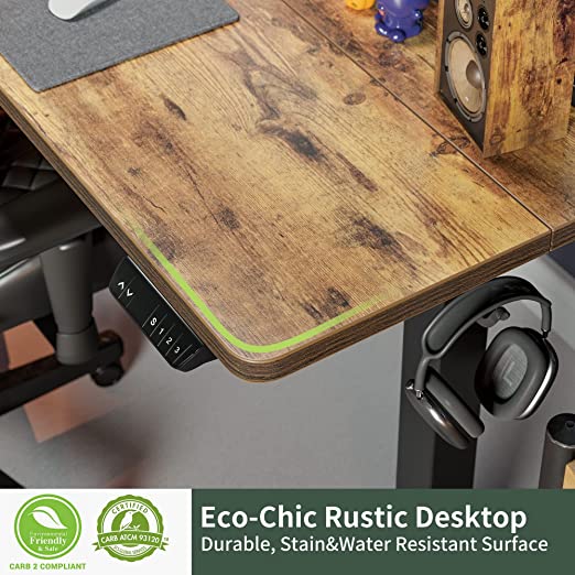 48 x 24 Inches Stand up Table, Office Desk with Splice Board, Height Adjustable Electric Standing Desk