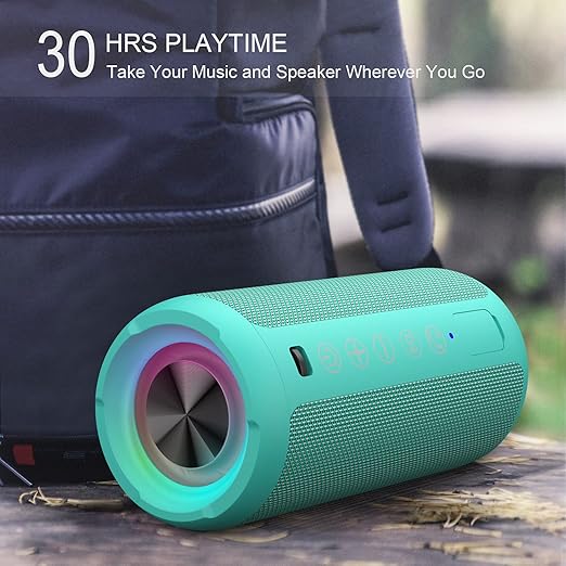 it's an auditory experience that's truly unparalleled.Waterproof Wireless Speaker with 24W Loud Stereo Sound, Outdoor Speakers with Bluetooth 5.0, 30H Playtime,66ft Bluetooth Range