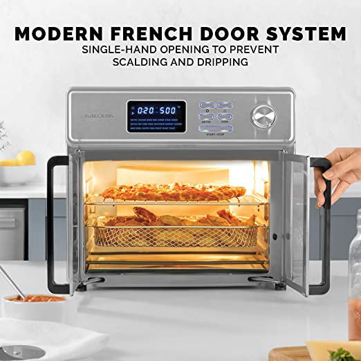 Kalorik MAXX® Digital Air Fryer Oven, 26 Quart, 10-in-1 Countertop Toaster Oven & Air Fryer Combo-21 Presets up to 500 degrees, Includes 9 Accessories & Cookbook