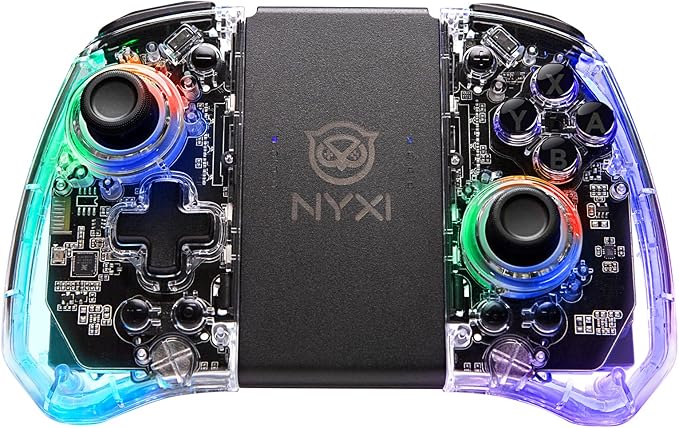 carefully contoured design and thoughtful button placement ensure maximum comfort and minimal fatigue, Hyperion switch controller with RGB Lights, Programmable, 6-Axis Gyro, Turbo & Vibration