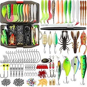fishing tackle set is one of the most awesome fishing kit to ever hit the market.Fishing Lures & Tackle Kit for Starter Freshwater Fishing