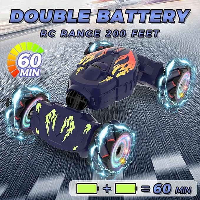 Gravity Sensing Watch Control. Gesture Sensing Control. 360° Rotation 4WD Gesture Sensing Rc Stunt Car with Light, Gesture RC Car Hand Controlled Rc Car Toys for Boys Girls