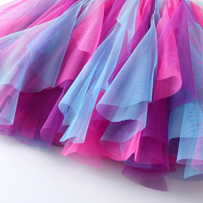 The waist of the skirts for girls is elastic, easy to put on and take off, and can fit the child's waist well. It will not be tight or slip off easily. The sparkly skirt is designed with a lining inside, so girls can be free Stretch.
