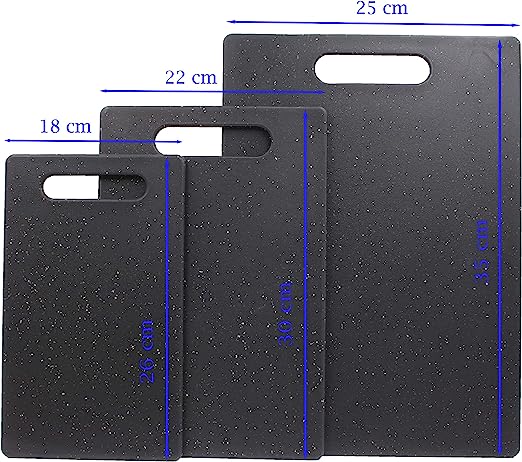 Kitchen Cutting Boards(3-Piece Set), Plastic Chopping Board Set - Unique Marble Appearance Design Dishwasher Safe for Meat Vegetables Fruits