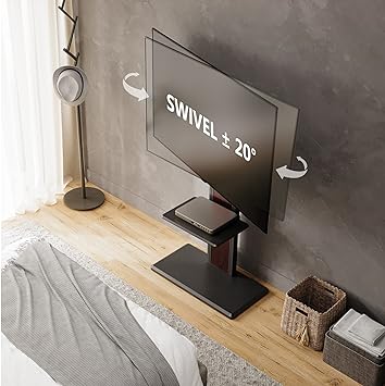 Flexible shelf can be mounted and adjusted or detached, Tall TV Stand with Concealed Storage