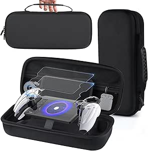 erfect storage, anti-crushing and shockproof, and promising a perfect fit,  Travel Storage Case for PS5 Handheld Game Consoles, Shockproof, Anti-Collision Black Handbag