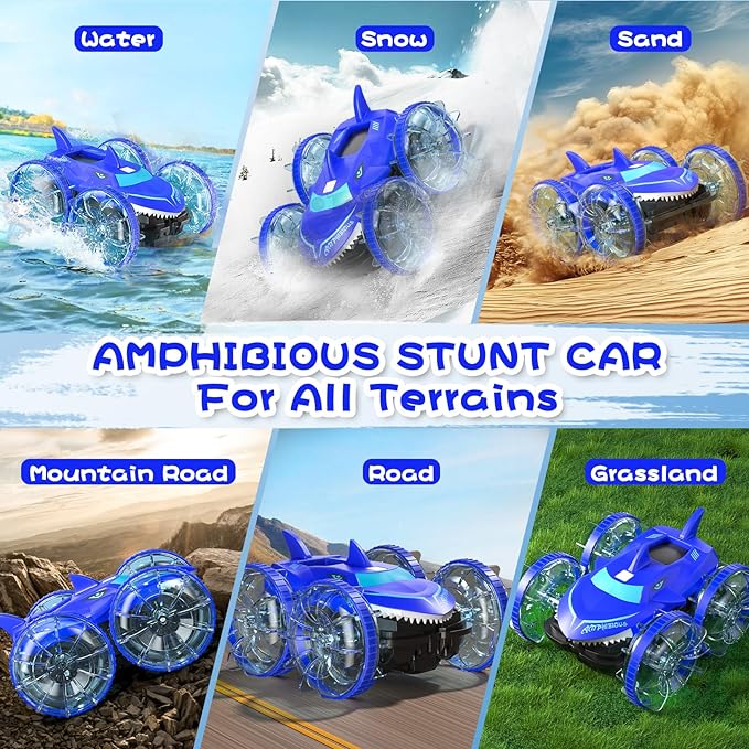 Let your child play without being limited by the venue, providing them with a better playing experience, Car with Lights for Kids Gesture Hand Controlled Remote Control Boat 4WD 2.4 GHz Waterproof