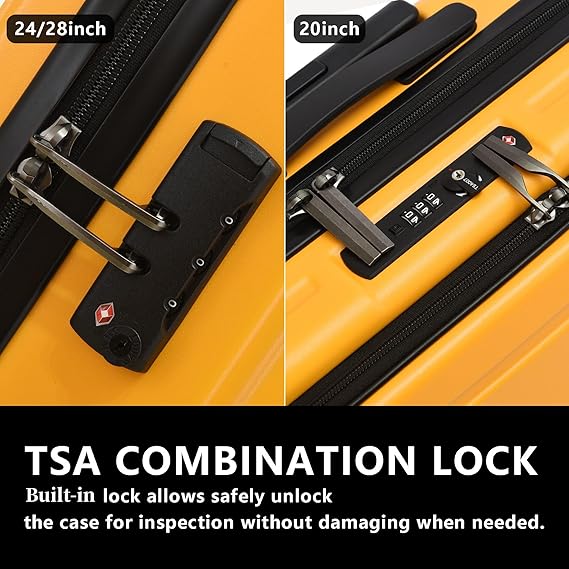 Luggage Set, HardShell Lightweight TSA Lock Only 20