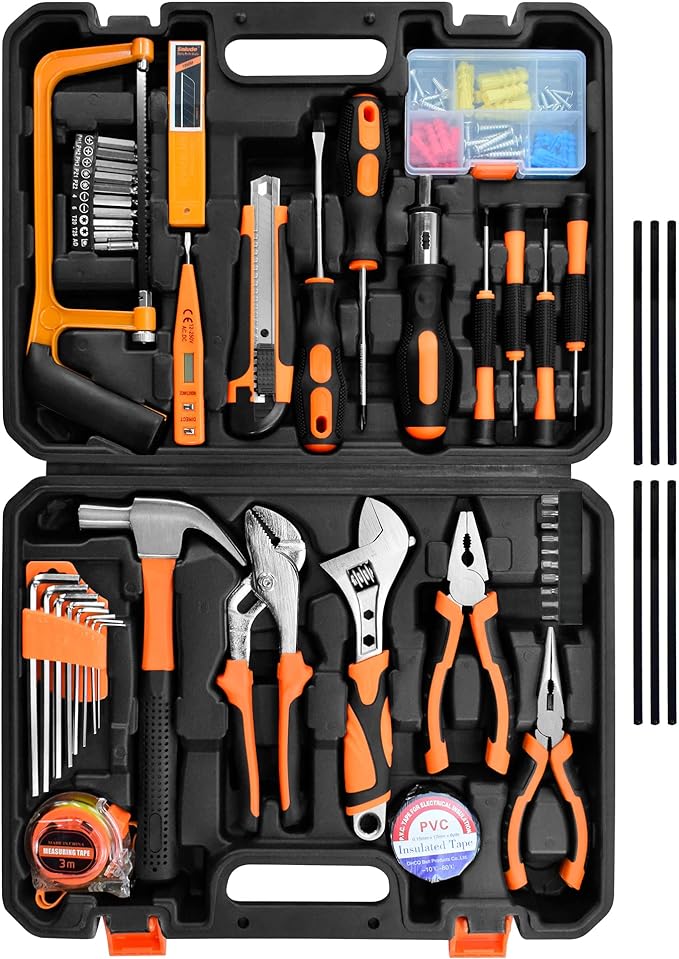 Hand Tool Sets with Case for Maintenance & DIY Projects