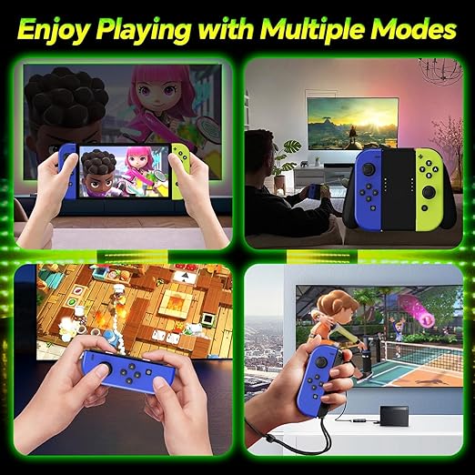 This wireless switch controller uses powerful anti-interference technology to maintain a stable connection within a 10-meter range, Wireless Switch Controllers Left and Right Support Vibration/6-Axis Gyroscope/Screenshot and Wake-up Function