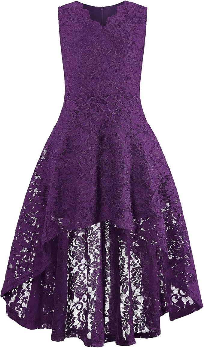 fashionable adjustable cross belt and A-line layered flared ruffled flowing hem highlight the girl's elegance. Smocked bodice and high-rise waist enhance the fit of the dress