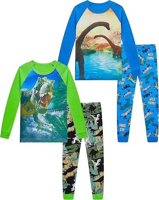 3D print),100% cotton for the back and pants.Girls Cotton TClothes Animals Sleepwear Children PJs Set