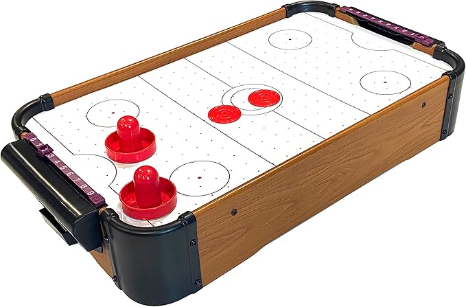 endless fun with a mini arcade classic that brings the joy of friendly competition to any kid’s games. Portable Table Top Mini Wooden Air Hockey Game