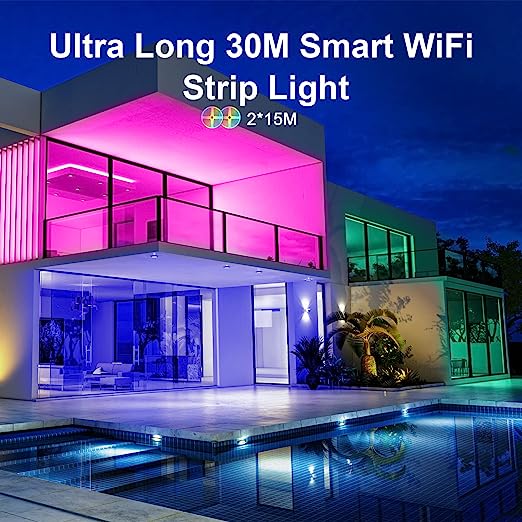 WiFi LED Strip Lights, gaming lights 100ft