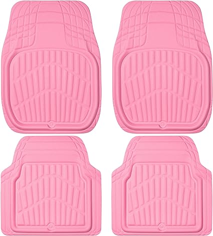 Anti-Slip Burr Bottom Safety 4 Piece Leather Car Floor Mats Waterproof