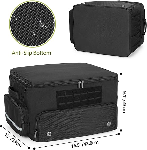 The top pocket is designed to your golf tees, scorecards, towels. The side mesh pocket holds your golf gloves,Golf Trunk Organizer Storage with Separate Compartment for 2 Pair Shoes