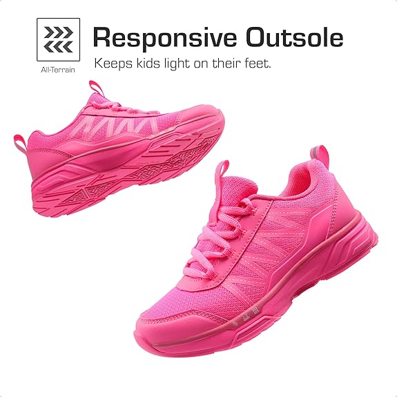 designed with an durable and textured rubber outsole that enhances grip and ensuring your kids can have fun, whether indoors or outdoors.