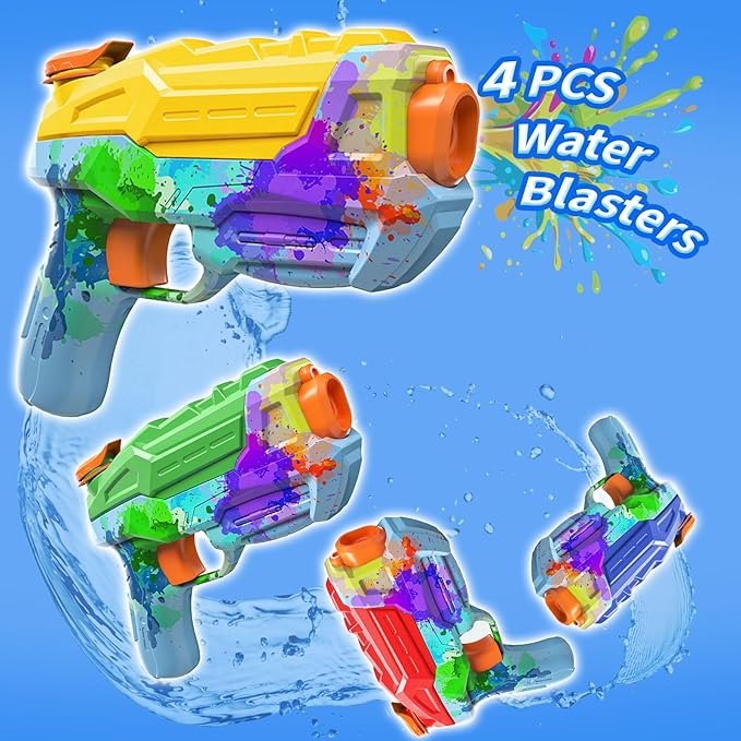 Long Range Water Pistol Gun for Summer Outdoor, you can invite friends and kids from neighbors to join the game in your yard