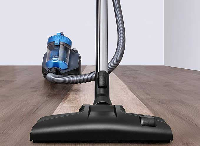 Large capacity and one-button emptying make maintenance effortless and cost-effective—no replacement bags needed, Tube 2-in-1 Crevice Tool Floor Nozzle, Blue