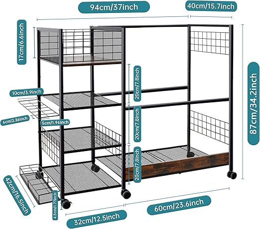 Two of the wheels can be locked to ensure stability and safety in its desired position.Rack for 2 Golf Bags, Golf Storage Organizer for Garage, Sports Equipment Organize,