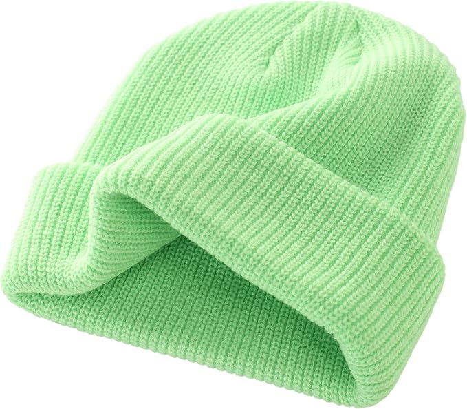 relaxed wear that adapts to the shape of your head but won’t over loosen, Warm Winter Hats Acrylic Knit Cuff Beanie