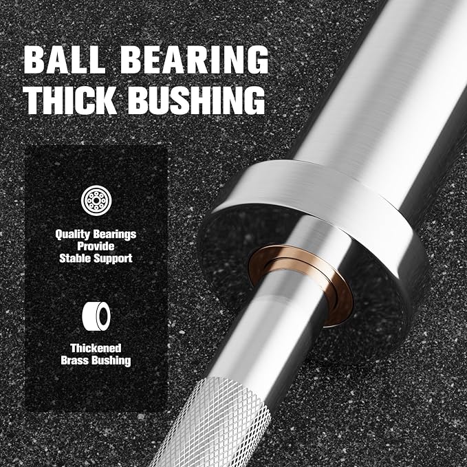 4ft/5ft Olympic Barbell, 2-inch Weight Bar for Strength Training and Home Gym