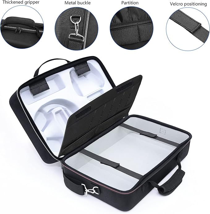 5 reasonably distributed storage spaces,Carrying Case for PS5 Protective Hard Shell Console Case - Travel Storage