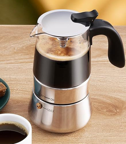 portable espresso maker can ensure that the coffee will not splash due to high pressure, ensuring your safety. Portable Stovetop Espresso Maker,