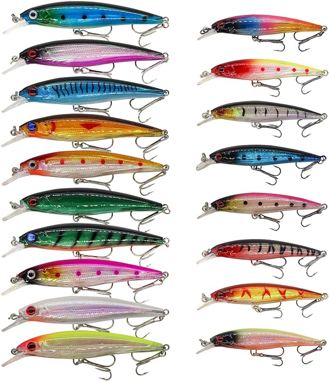 this kit is suitable for multiple fishing environments.Fishing Lures Kit Set, Baits Tackle Including Crankbaits