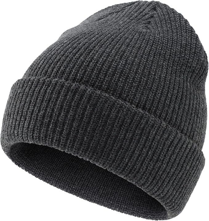 It provides a relaxed wear that adapts to the shape of your head but won’t over loosen, Winter Hats Acrylic Knit Cuff