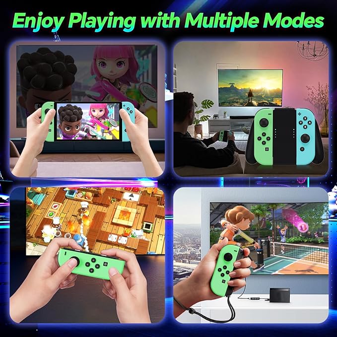 powerful anti-interference technology to maintain a stable connection within a 10-meter range,Controllers Compatible with Nintendo Switch, Wireless Switch Controllers Left and Right Support Vibration/6-Axis Gyroscope/Screenshot