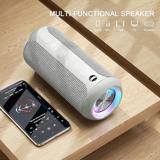it's an auditory experience that's truly unparalleled, Bluetooth Speaker, IPX7 Waterproof Wireless Speaker with 24W Loud Stereo Sound, Outdoor Speakers with Bluetooth 5.0, 30H Playtime