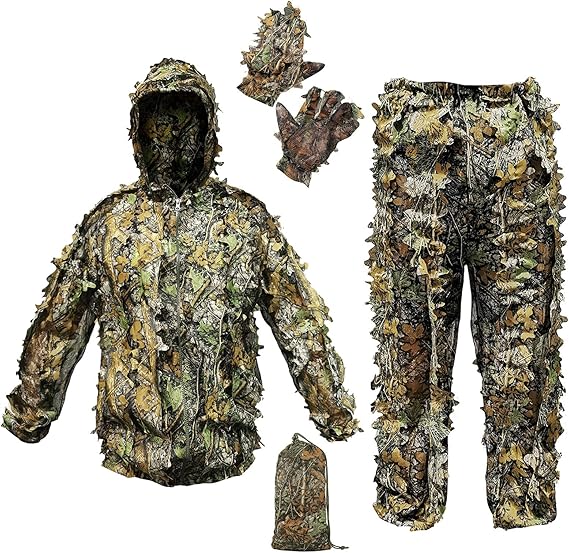 It can be used in a variety of equipments, such for Hunting, Shooting, Wildfowling, Stalking,  Hunting Suit Outdoor 3D Leaf Lifelike Camo Clothing