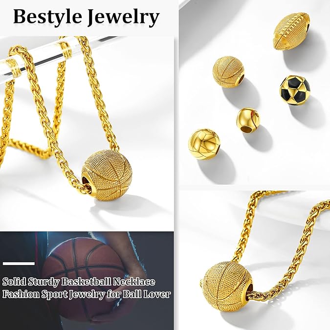 resistant to rust, oxidation and discoloration, make it ideal for long-lasting, Pendants Sprots Necklace for Men Boys, Solid Stainless Steel