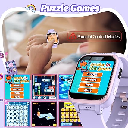 It can help your children can take some playful photos with family or friends.Alarm Clock Flashlight Fashion Kids Smartwatch Gift for 6-13 Years Old Boys Girls