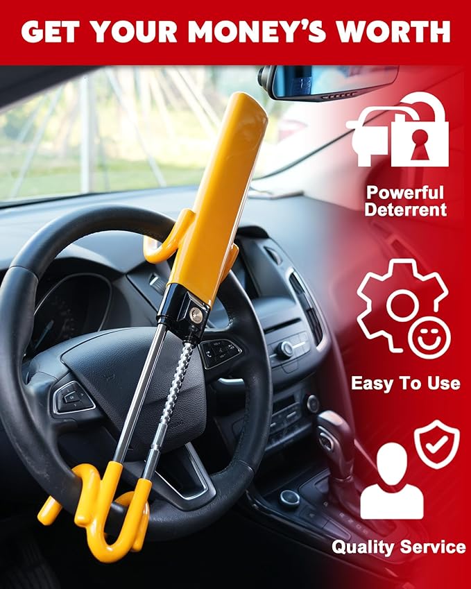 Car Wheel Lock Anti Theft for Vehicle Truck with 3 Keys-Wheel Lock Anti-Theft Car Device Heavy Duty Security Car Lock