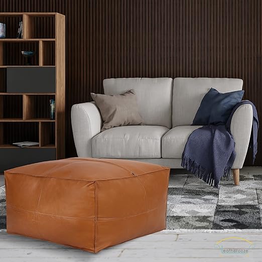 The invisible zipper design does not rub the floor when moving, zipper is durable and easy for open and close.Ottoman Foot Rest Microfiber Leather Upholstered Foot Stool for Living Room