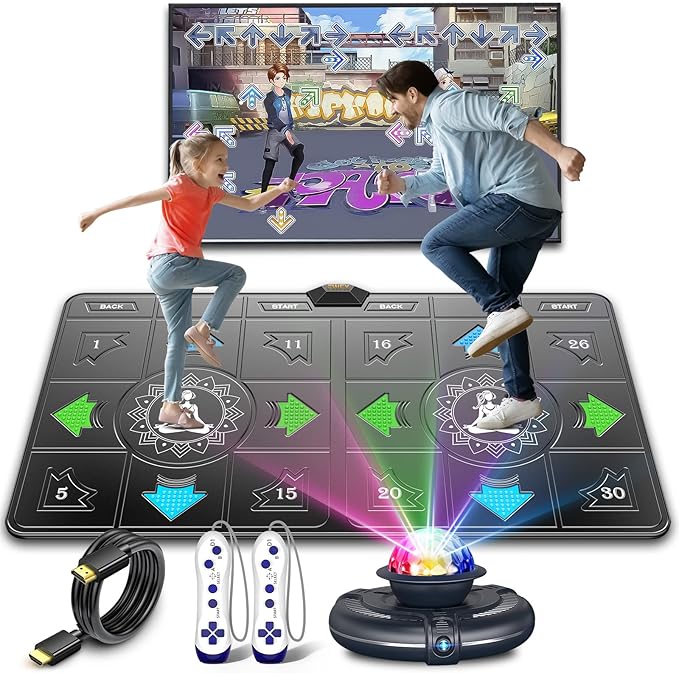 45 sets of yoga/ aerobics exercise videos to help you do exercise and find more fun. AND MORE , Mat for Kids and Adults - FWFX Musical Electronic Dance Mats with HD Camera,3.