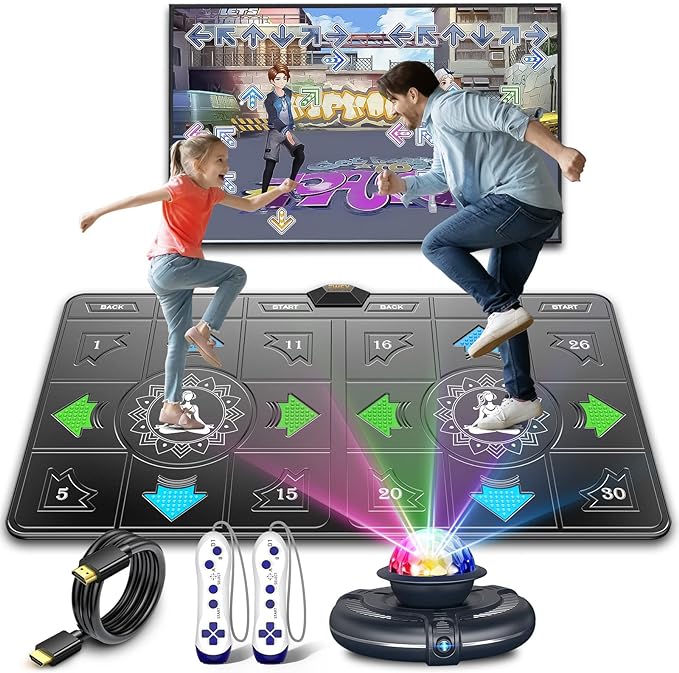 Built in 149 hot dance songs Official Site Download, 37 leisure sports games, 35 retro classic games AND MORE, Mat for Kids and Adults - FWFX Musical Electronic Dance Mats with HD Camera, Double User Wireless Dancing Mat Game for TV,