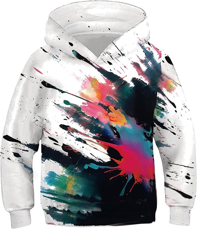 designed with long sleeves, crew neck and hood. The elastic cuffs can withstand the cold wind of autumn and winter, Hoodies 3D Hooded Sweatshirt Long Sleeve Hoody for Autumn Winter