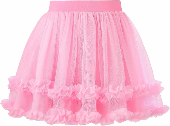 esigned with a cute ruffle hem, our girls tutu skirt adds a sweet, princess flair to any outfit. The elastic waistband is stretchy and soft,