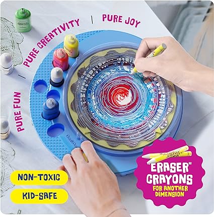 : Equipped with a splatter guard and intuitive setup process, this kit ensures a mess-free art experience for all ages.Art Machine Kit for Kids - Arts and Crafts for Boys & Girls Ages 6-8 - Art Craft Set Easter Gifts for 6-9+ Year Old Boy,