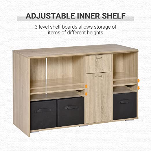 5 Drawers Desk, Truffle - Oak