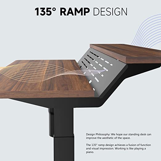 48 Inch Sit Stand Up Desk 2 Tiers with USB Charging Ports,Height Adjustable Electric Standing Desk