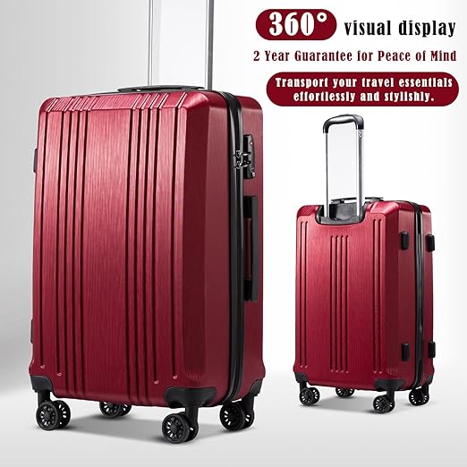 PC+ABS with TSA Lock Spinner 20in24in28in, aluminum telescoping handle system provides fluent and smooth experience.