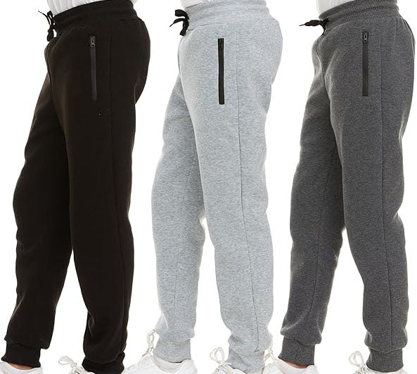 Joggers for boys are made employing superior grade, highly durable materials, a combination of 60% cotton and 40% polyester, machine washable, non-fading, and highly resilient for the active lifestyle. 3Pk